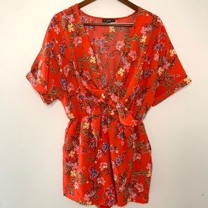 Shein floral romper